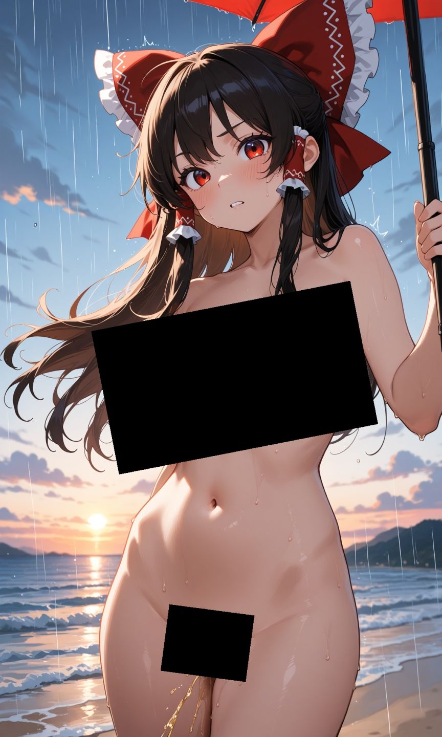 魔理沙は霊夢のえっちな写真を撮りたいようです。vol.30〜春の嵐の夕方の海編〜 サンプル3ページ目