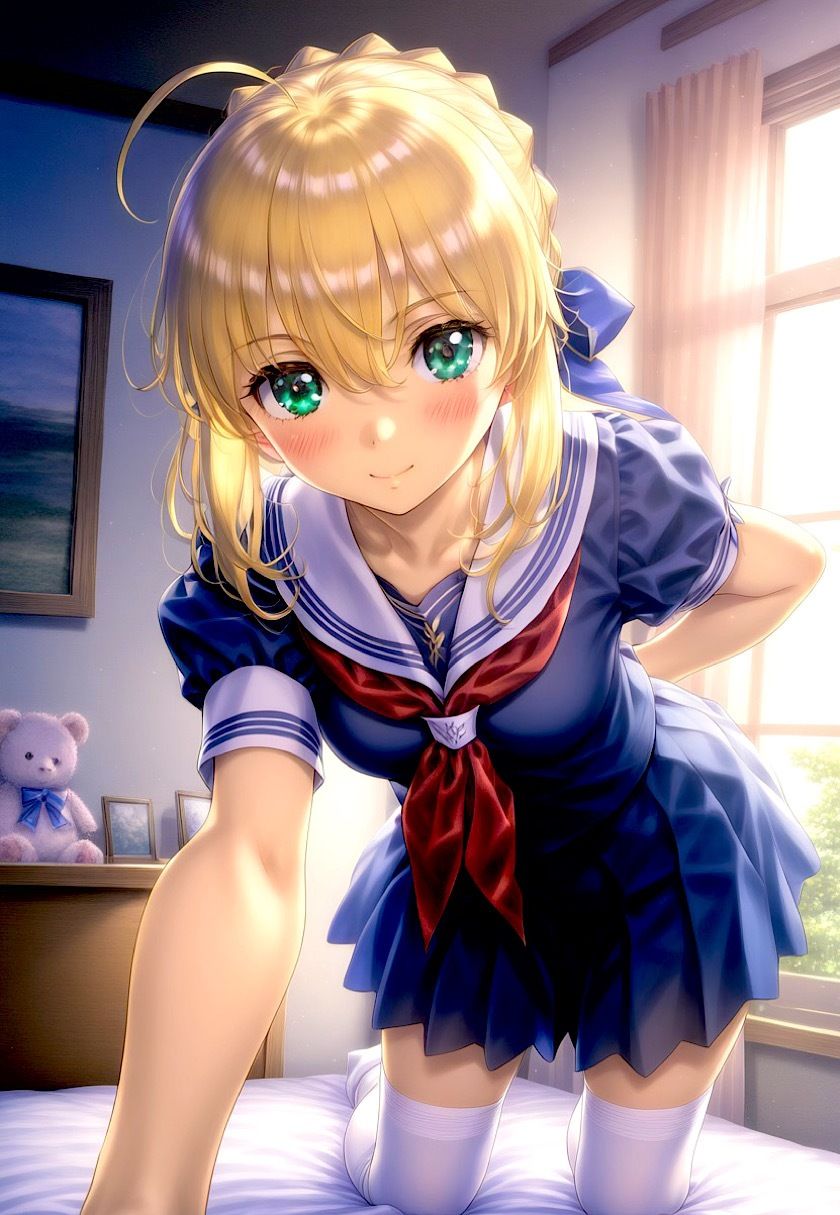 今日のおかず F◯te アルトリア・◯ンドラゴン  制服バージョン サンプル1ページ目
