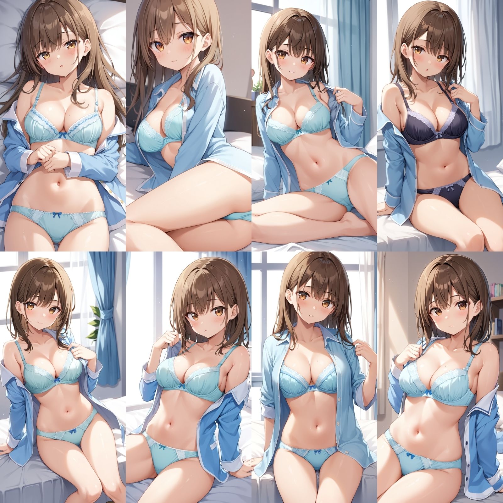 パジャマを脱いで誘惑してくる彼女【500枚】 サンプル2ページ目