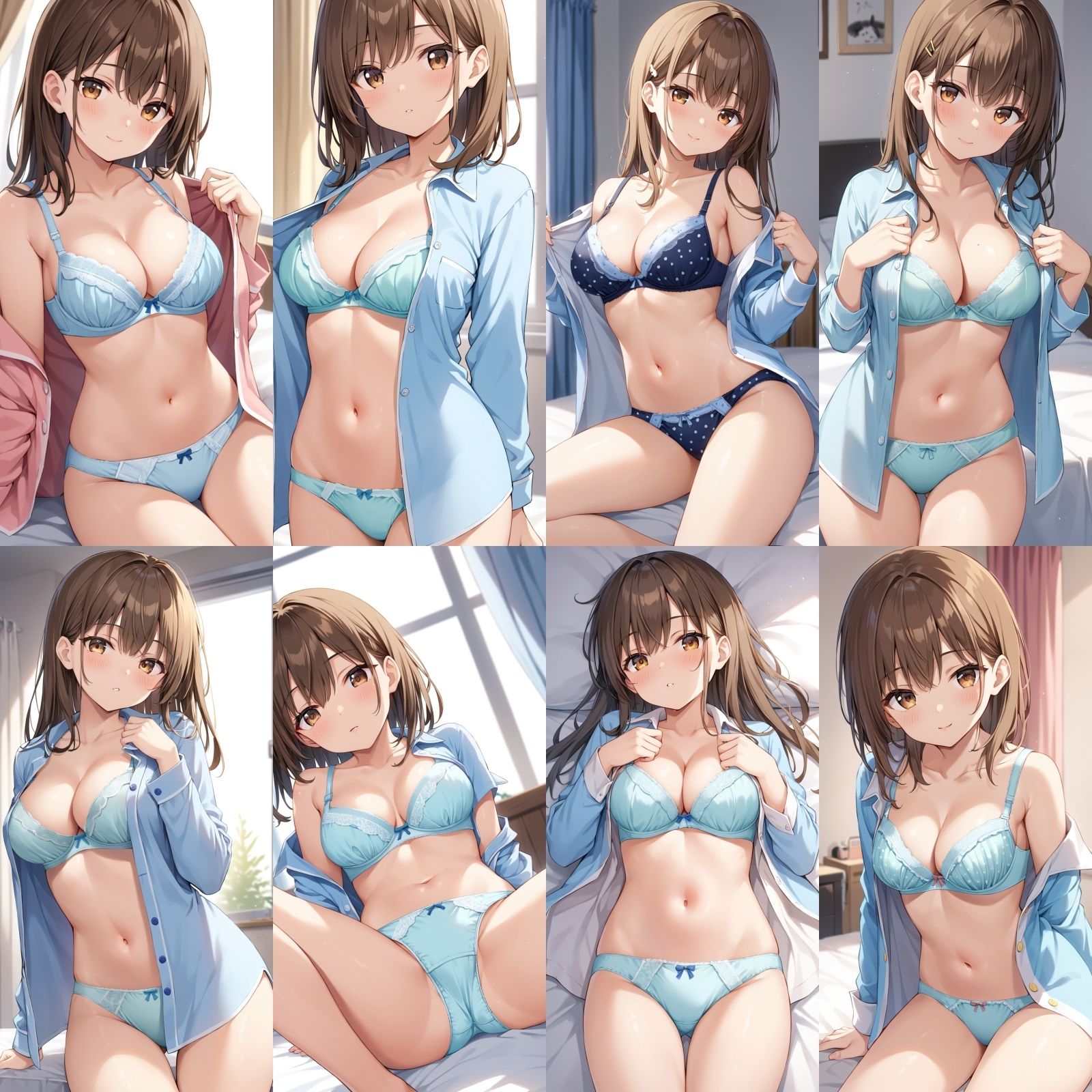 パジャマを脱いで誘惑してくる彼女【500枚】 サンプル3ページ目