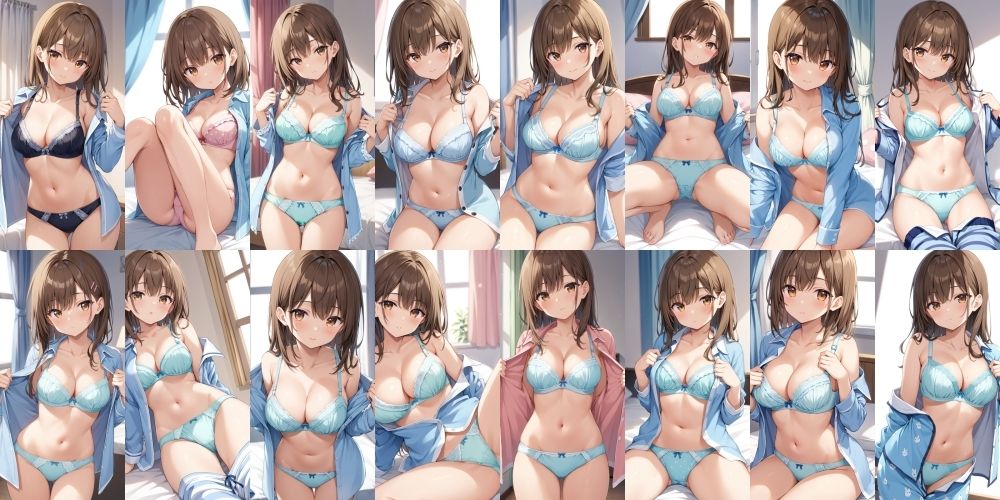 パジャマを脱いで誘惑してくる彼女【500枚】 サンプル4ページ目