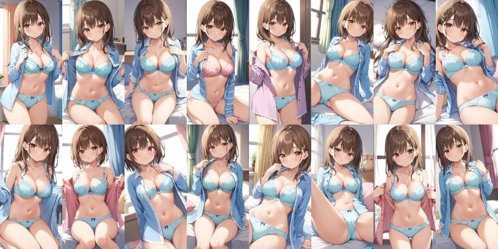 パジャマを脱いで誘惑してくる彼女【500枚】 サンプル5ページ目