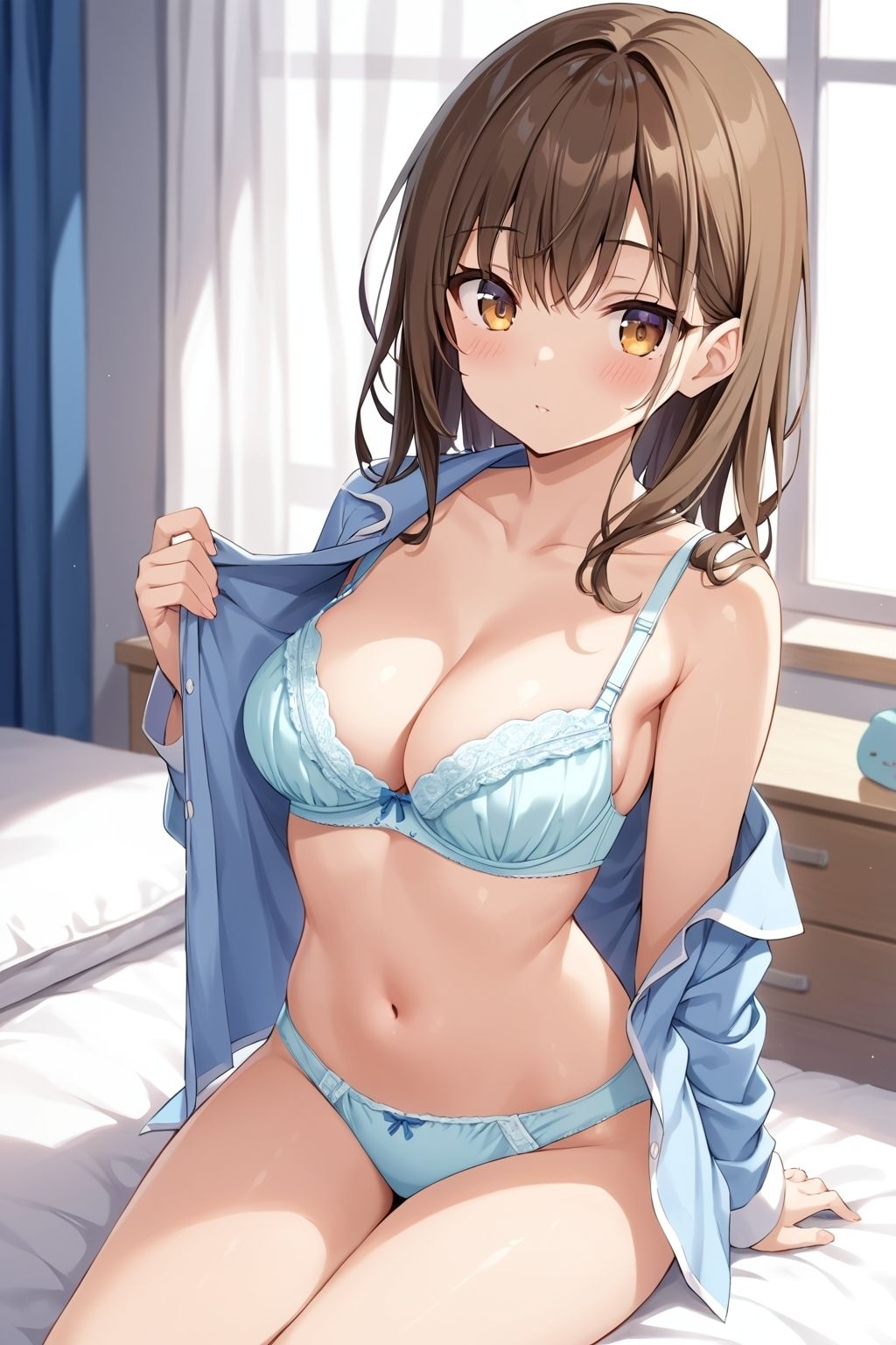 パジャマを脱いで誘惑してくる彼女【500枚】 サンプル9ページ目