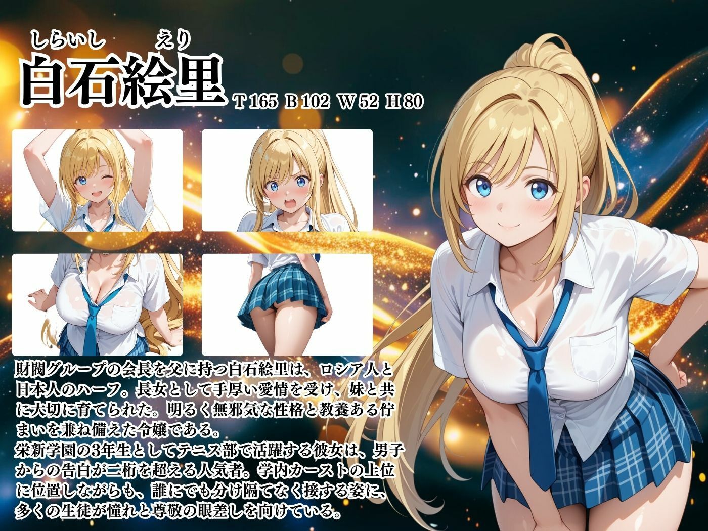 【4Kイラスト】1万3000人の生徒を抱いた校長による白石絵里への性指導（ブルマ編） サンプル2ページ目