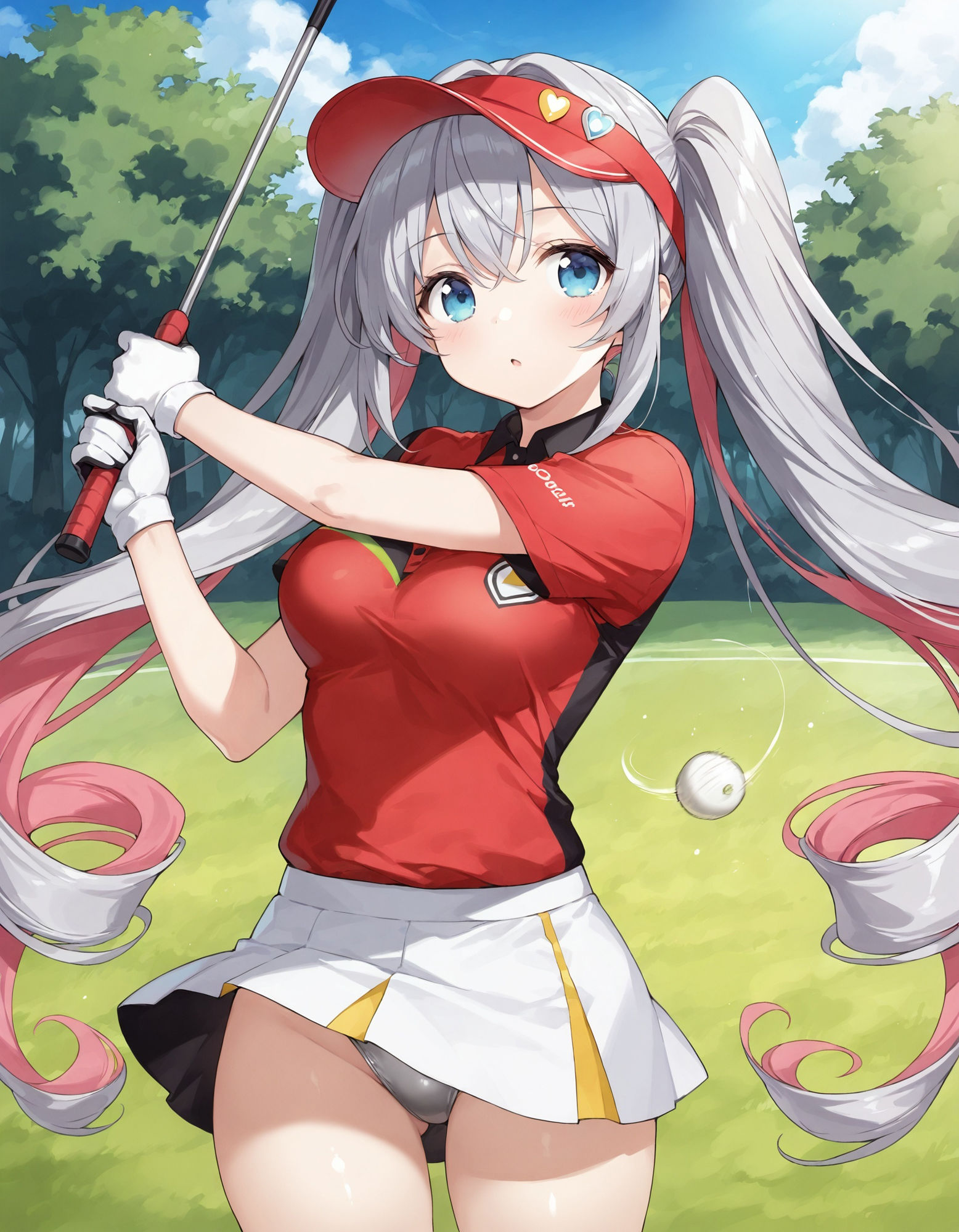 ゴルフウェアでパンチラ サンプル2ページ目