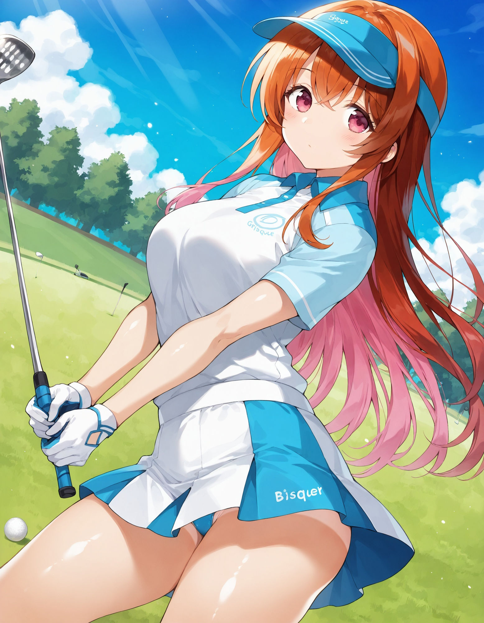 ゴルフウェアでパンチラ サンプル3ページ目