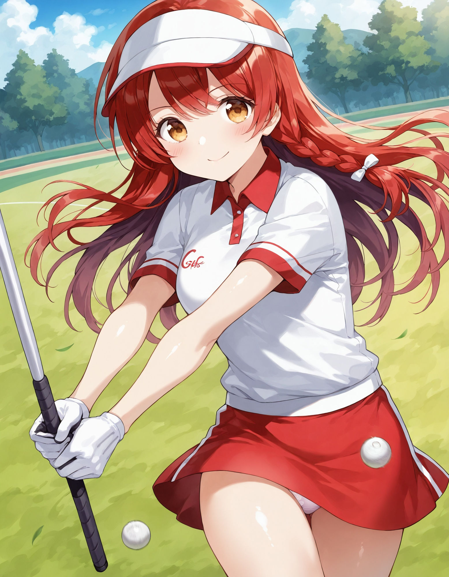 ゴルフウェアでパンチラ サンプル5ページ目