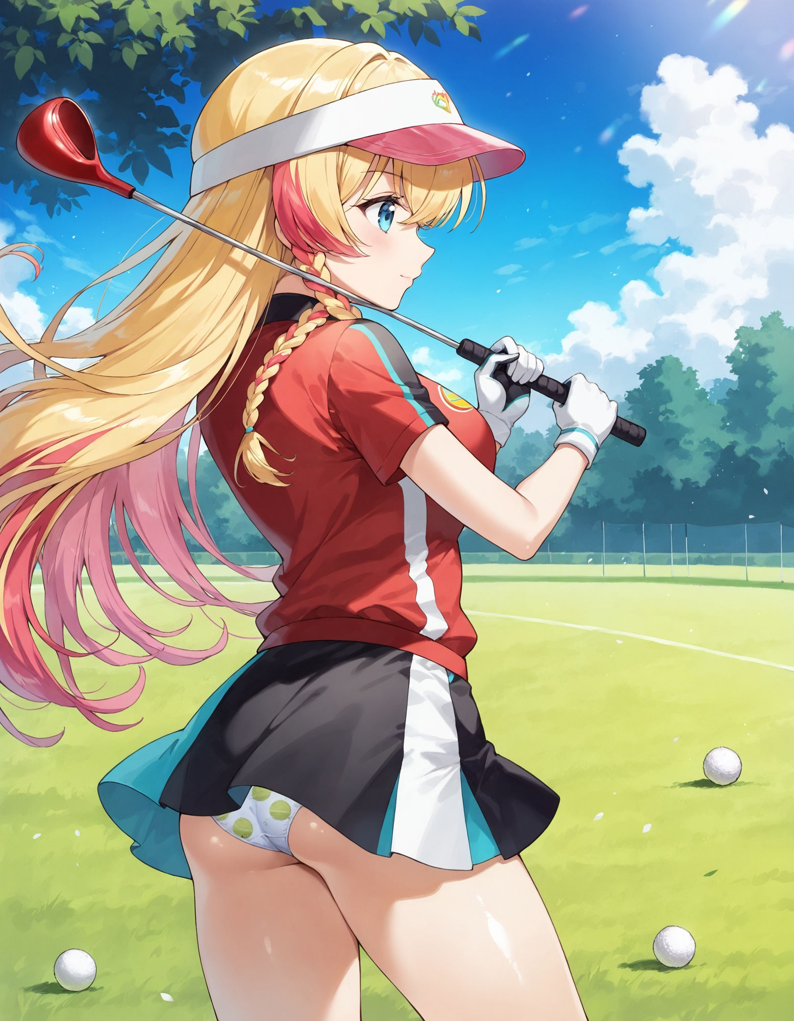 ゴルフウェアでパンチラ サンプル6ページ目