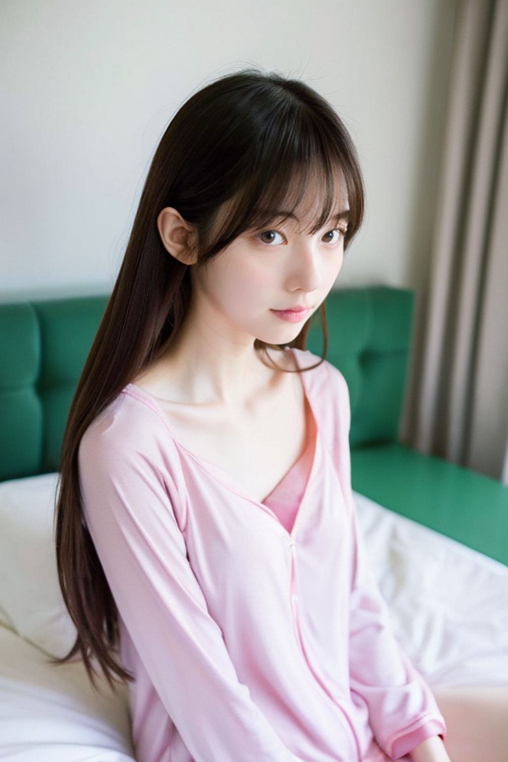 ベッド上でラフな彼女 〜谷間が僕をかき立てる〜 サンプル1ページ目