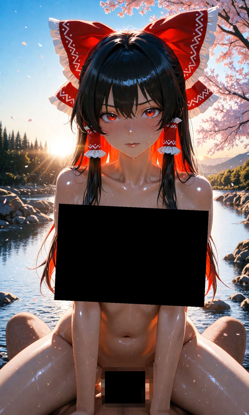 魔理沙は霊夢のえっちな写真を撮りたいようです。vol.32〜春の晴れた朝の川編〜 サンプル4ページ目