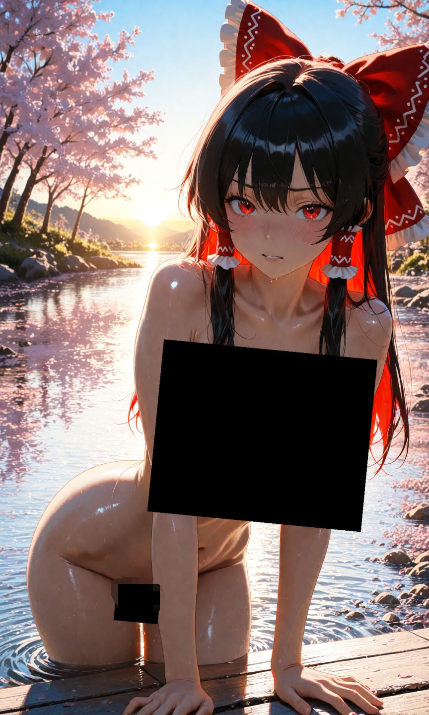 魔理沙は霊夢のえっちな写真を撮りたいようです。vol.32〜春の晴れた朝の川編〜 サンプル5ページ目