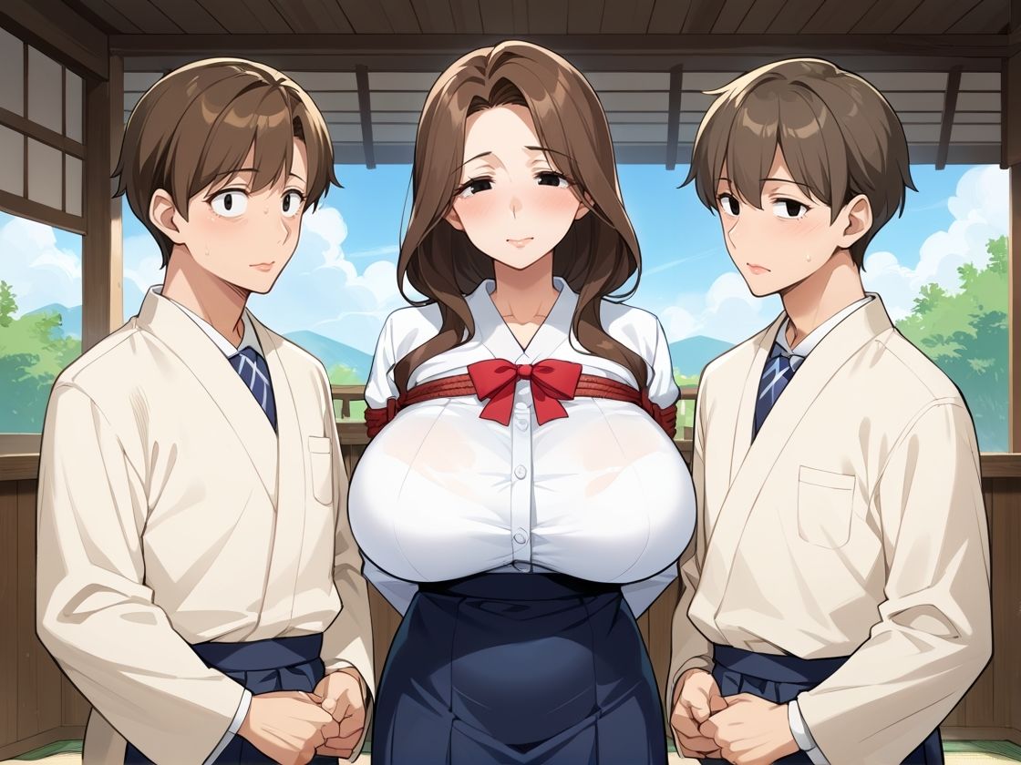 爆乳人妻がコスプレSEXにハマり、制服でイキまくる！ サンプル6ページ目