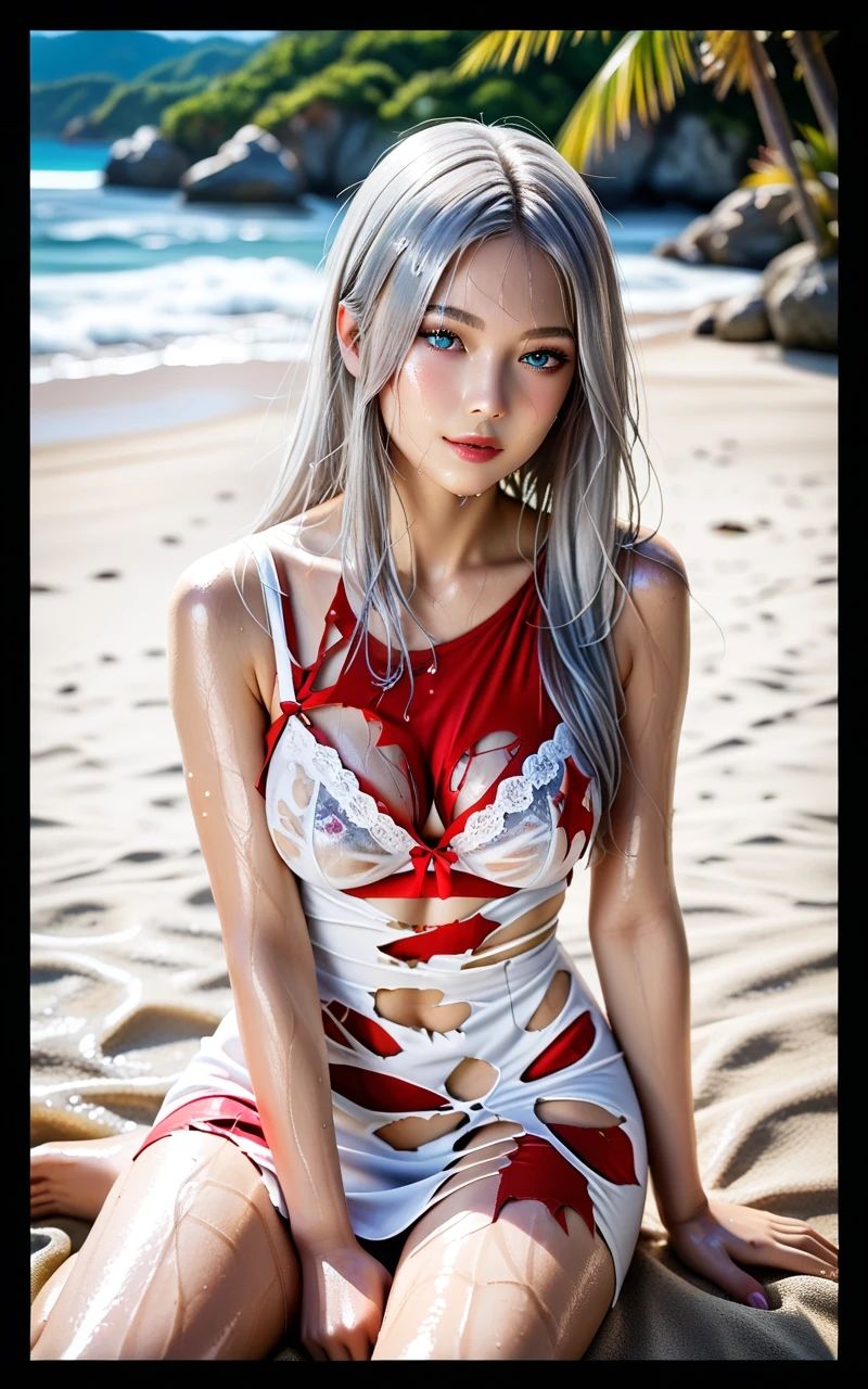 AI Book14 -A wet silver-haired woman is hot 2nd.- サンプル8ページ目