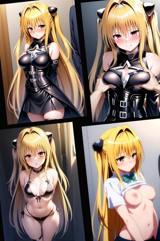 金色の闇の闇堕ち！乳首ピアスで雌奴●に催●！性の指導過程（ハレンチ・拘束・クリピアス・緊縛・縛り・鎖・猿轡・肉便器・目隠し・凌●・奴●・ボディピアス・巨乳化） サンプル1ページ目