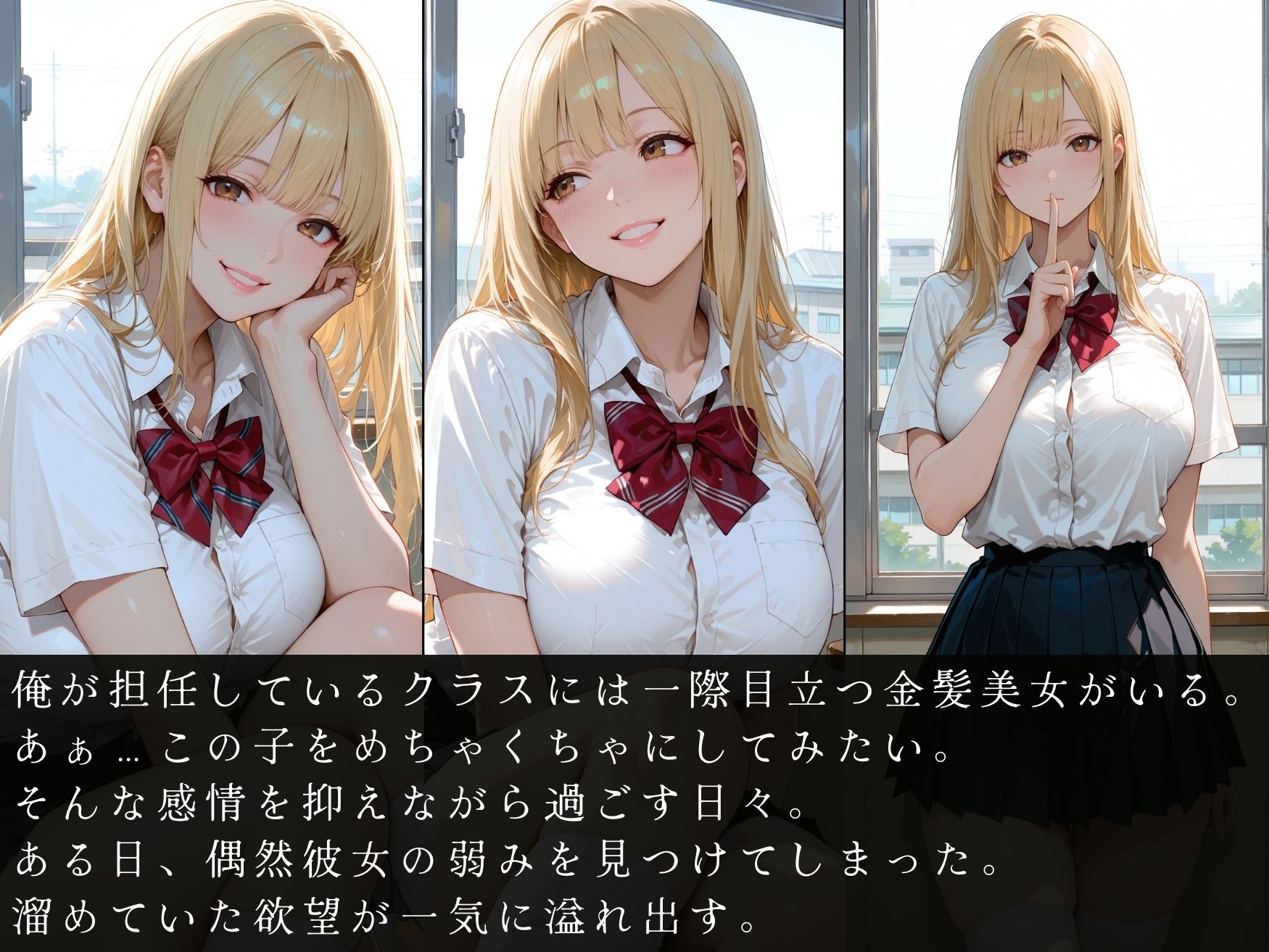 壊された日常〜金髪女子校生を縛り上げ生ハメ調教〜 サンプル1ページ目