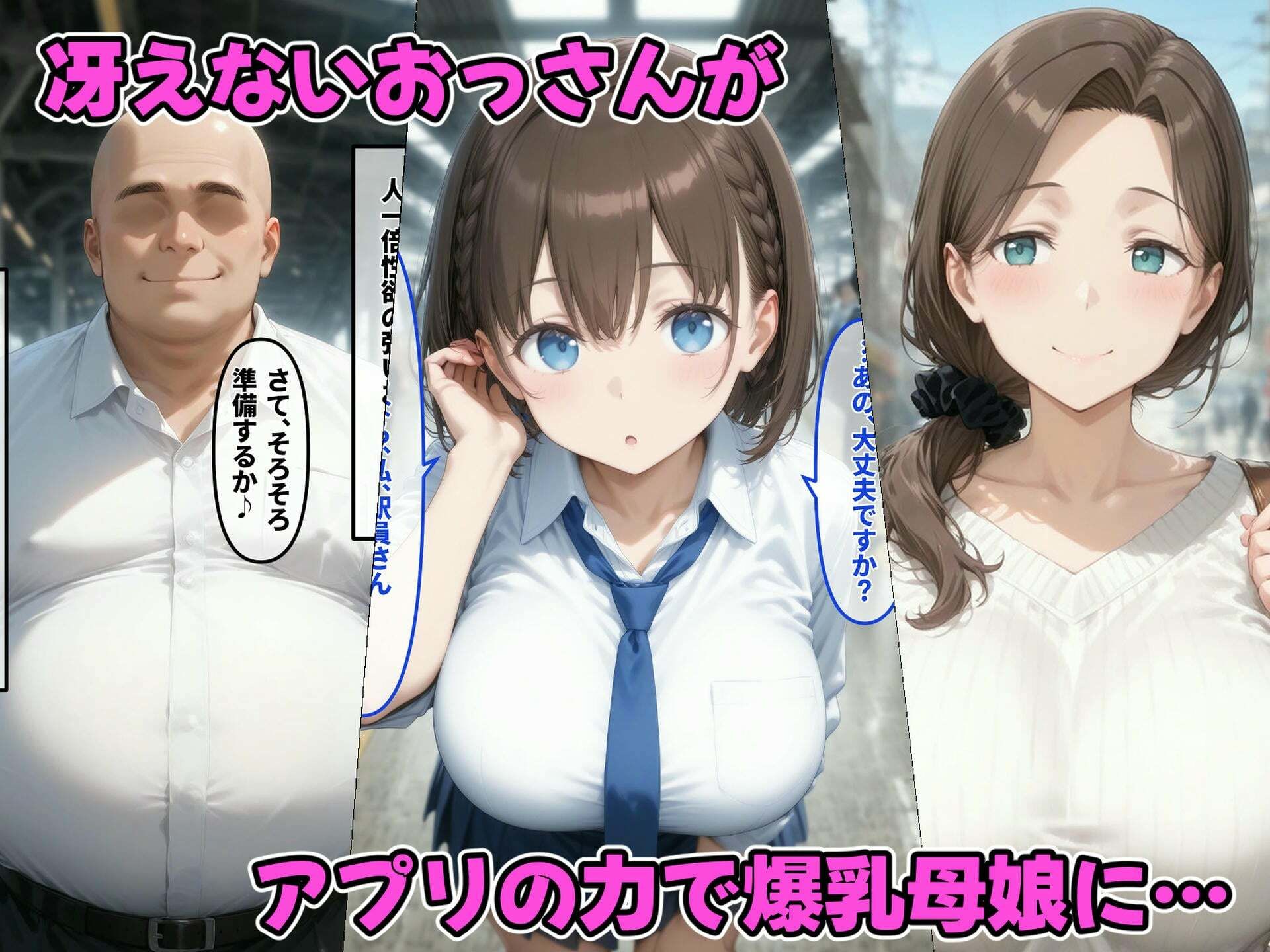 ねらわれた爆乳母娘  催〇おじさんの寝取られ孕ませ生活 サンプル1ページ目