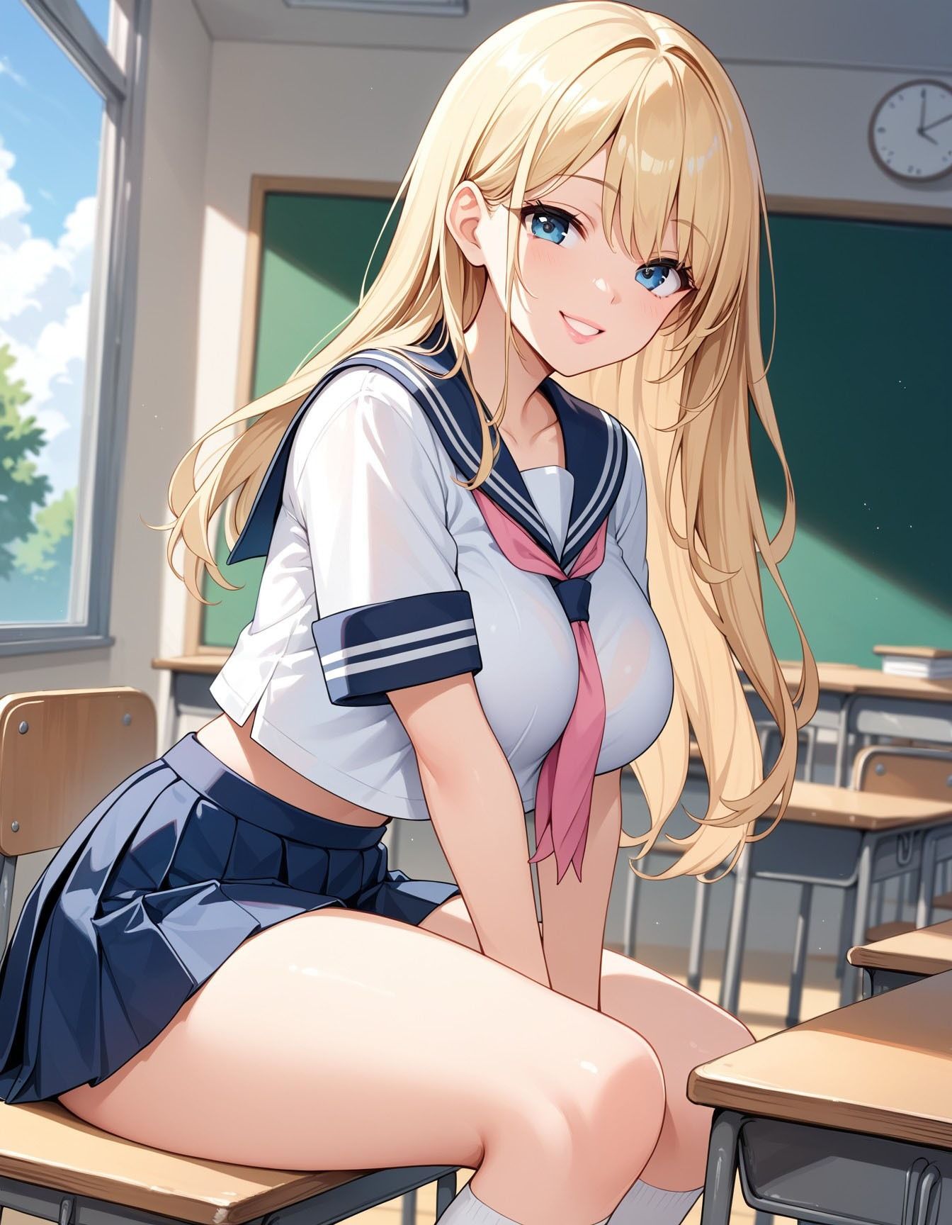 キモ●ブ教師に中出しされちゃう制服巨乳ちゃん サンプル1ページ目