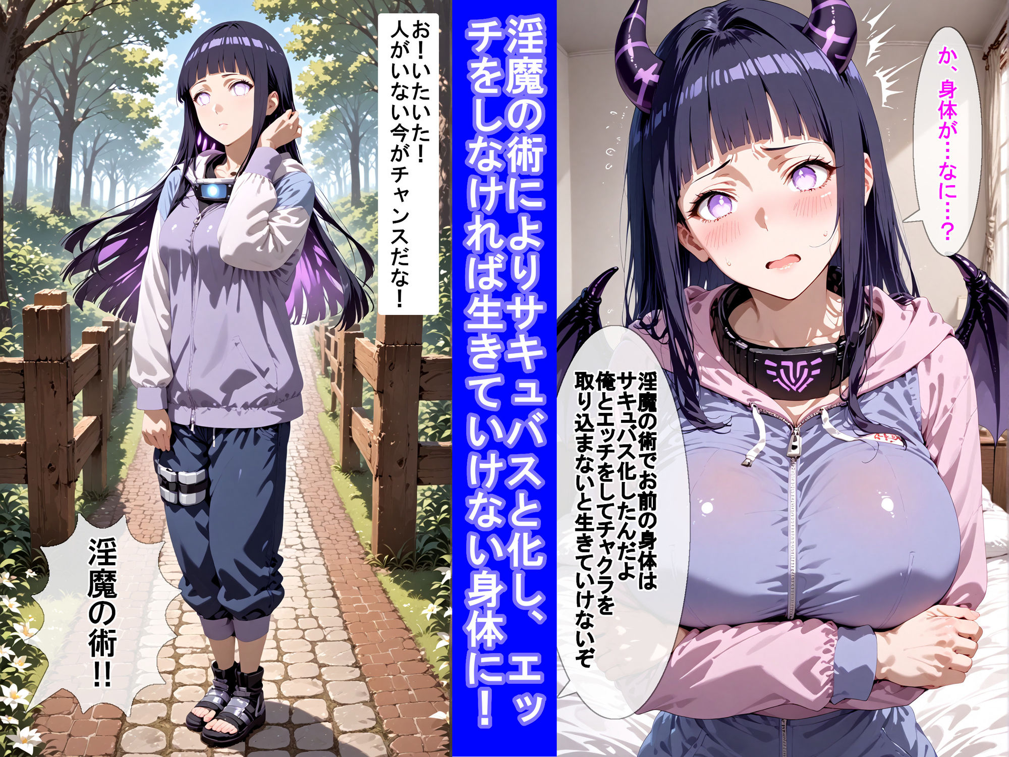 淫魔の術でサキュバス化したヒ〇タを好き放題する話 サンプル1ページ目