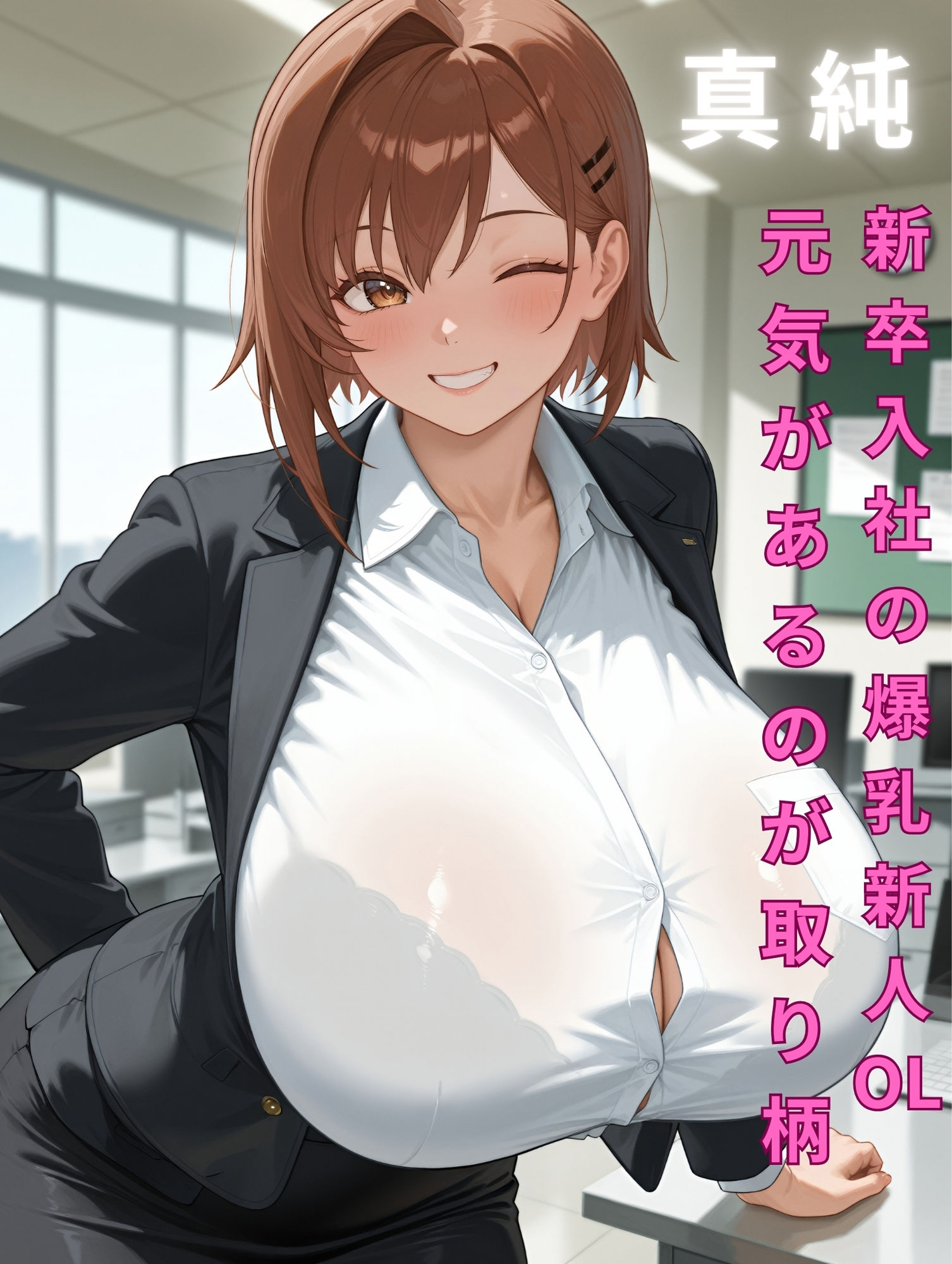 爆乳新人OLとHな性処理研修 サンプル2ページ目
