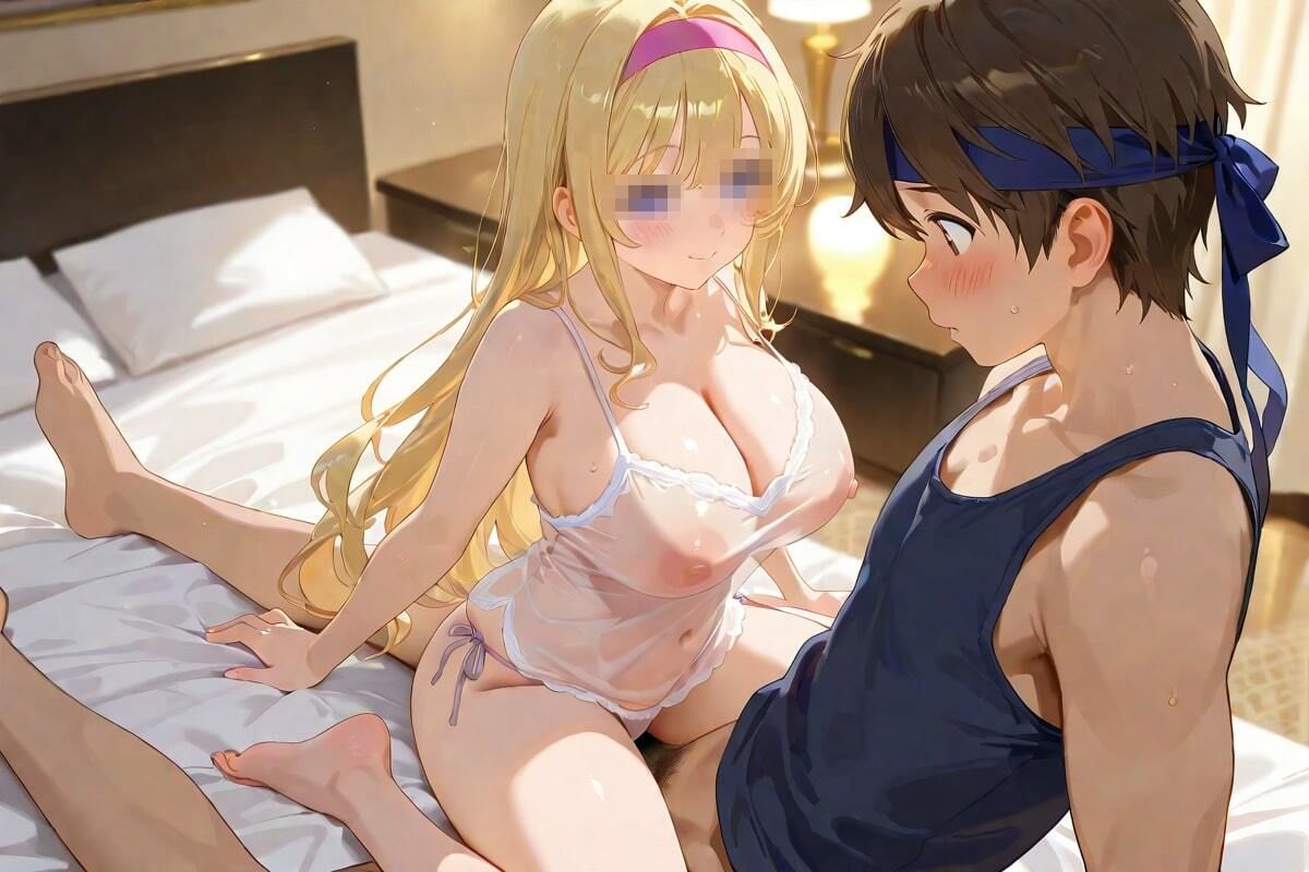 初夜の衝撃  シースルー下着で巨乳が丸見え サンプル2ページ目