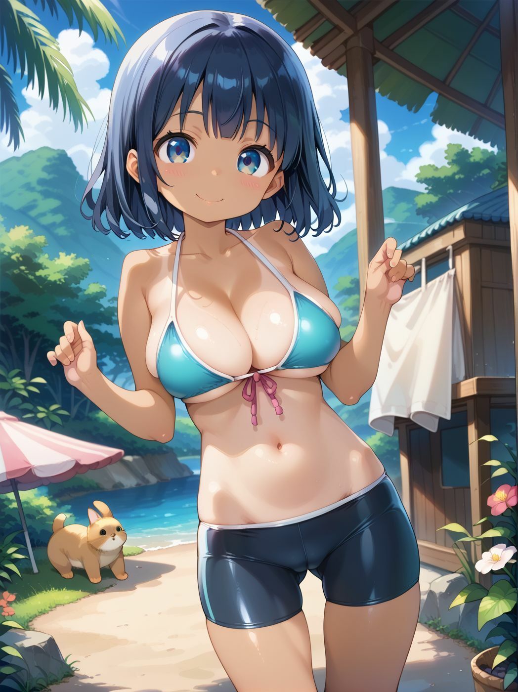 田舎にいる妹がいろいろ育っていたのでエッチしてみた 「お兄ちゃんはここが気持ちいい？」 サンプル2ページ目