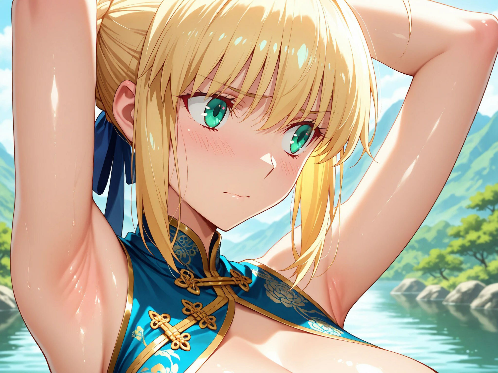 【発情ヒロイン】Fate/st●y night  セイ●ー  ノーパンチャイナ服編 サンプル3ページ目