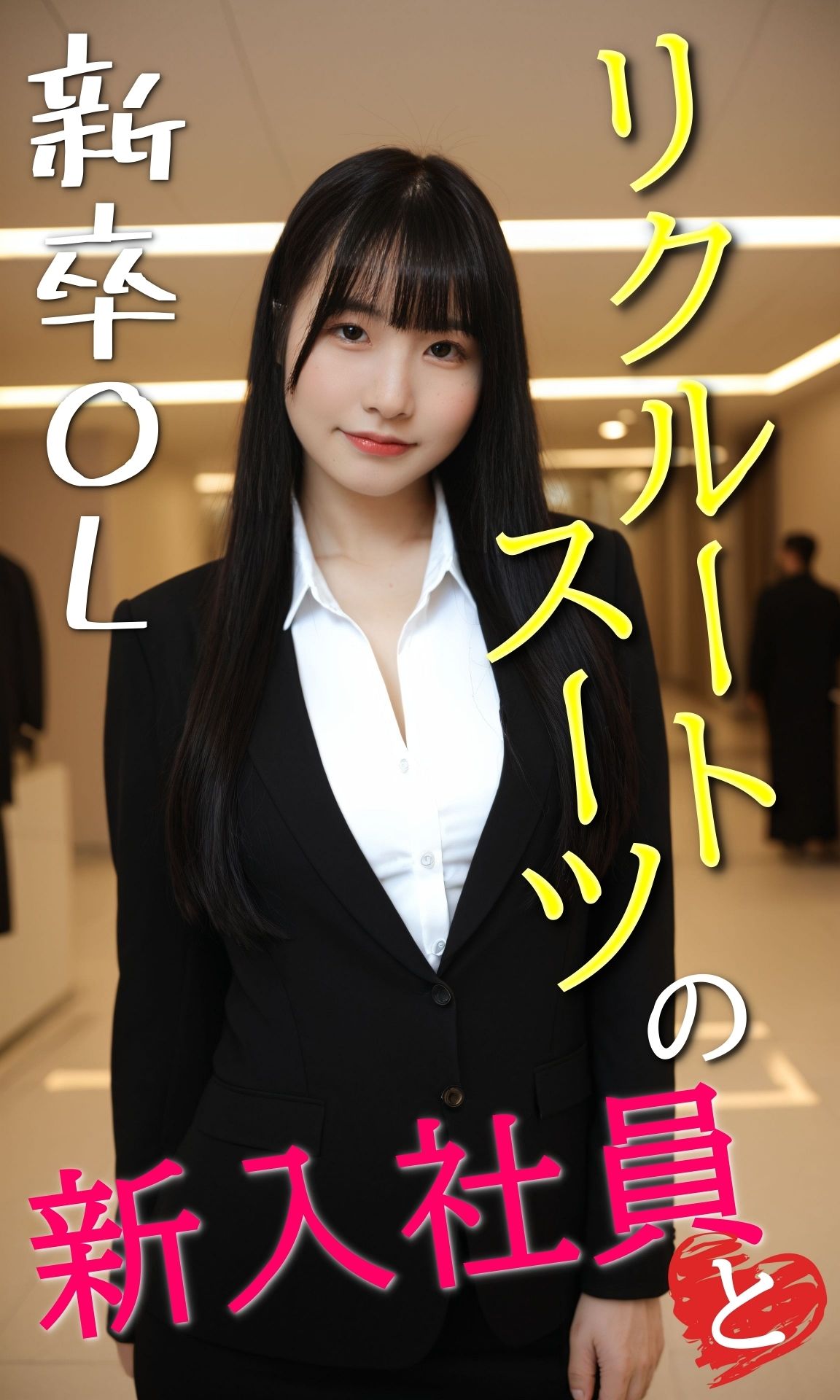 リクルートスーツの新入社員と！ サンプル1ページ目