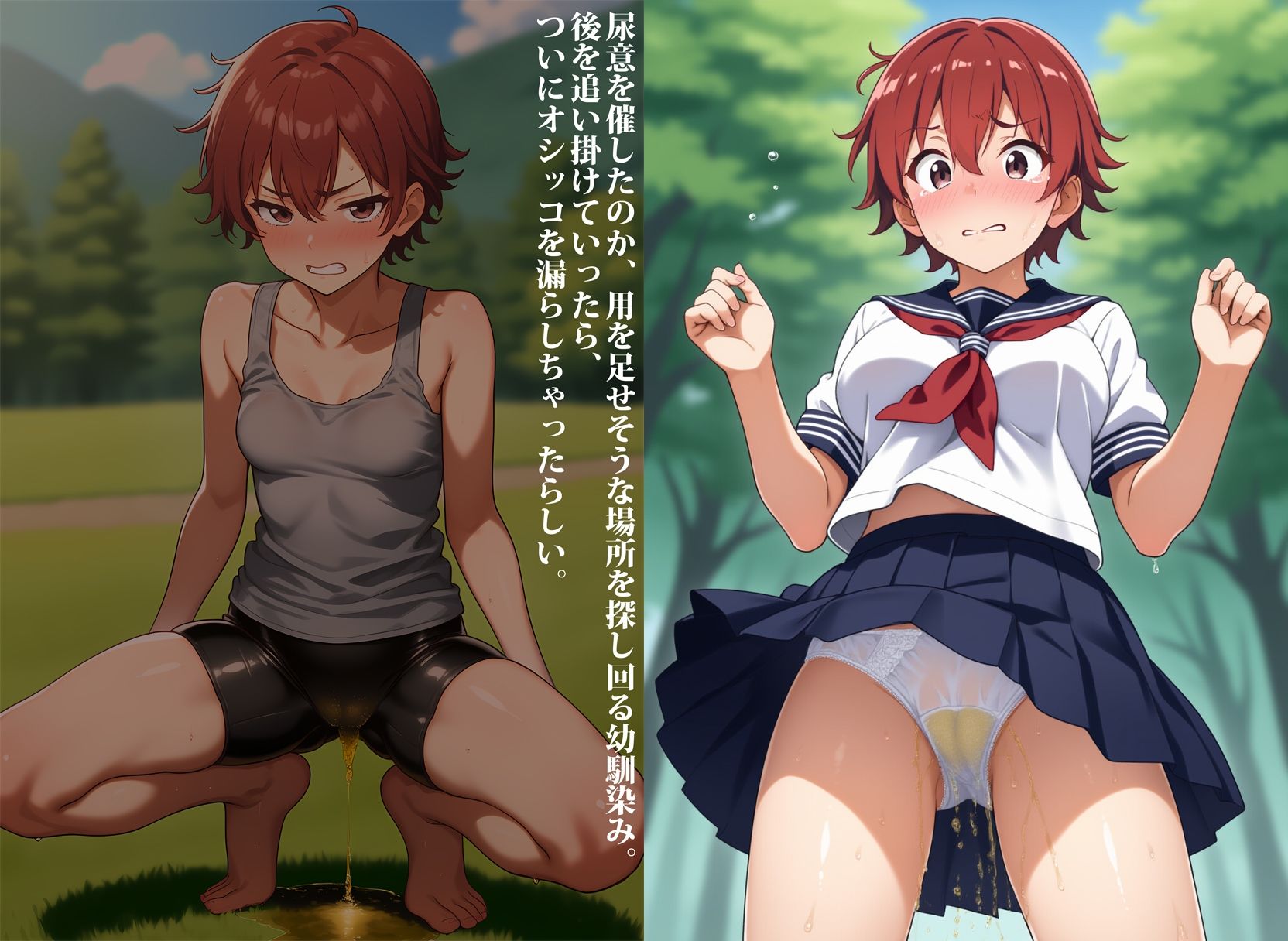生意気ボーイッシュな爆乳幼馴染が、お漏らしマゾになるまで過去改変した件 サンプル4ページ目