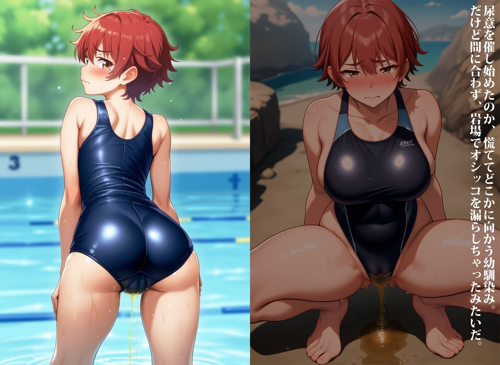 生意気ボーイッシュな爆乳幼馴染が、お漏らしマゾになるまで過去改変した件 サンプル6ページ目