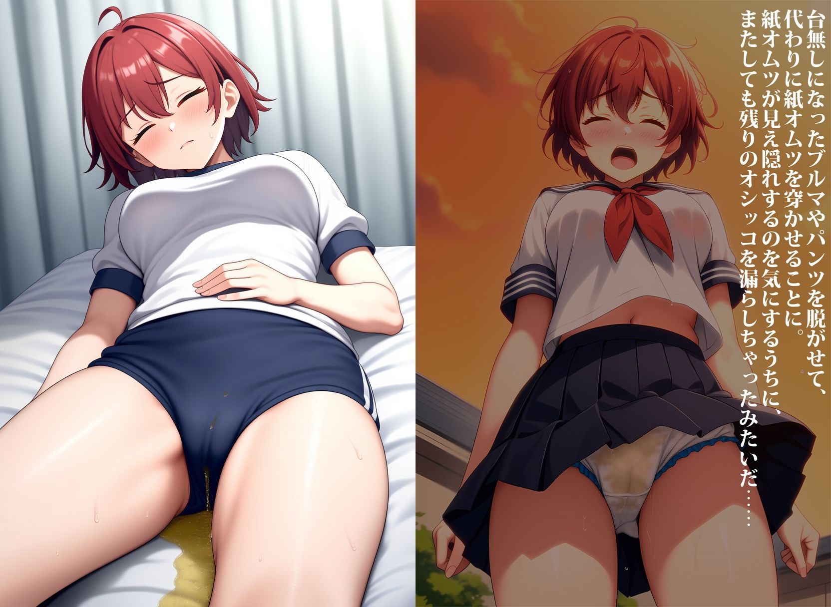 生意気ボーイッシュな爆乳幼馴染が、お漏らしマゾになるまで過去改変した件 サンプル8ページ目
