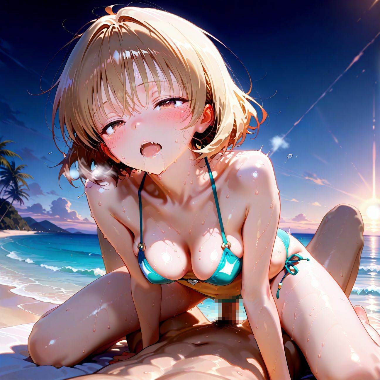 【part3】年下彼女と浜辺で濃厚イチャらぶセックス サンプル7ページ目