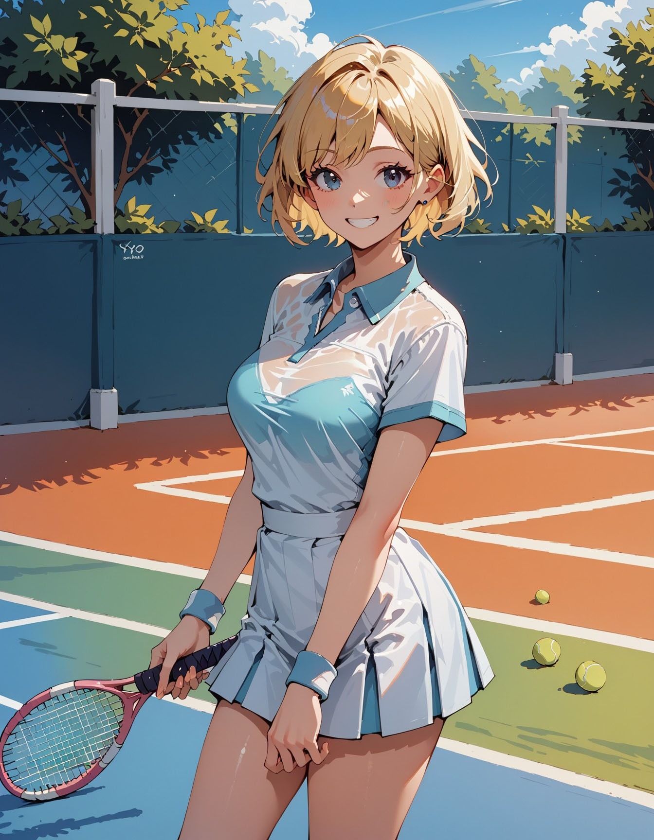 チン●大好きなテニス部員ちゃん3 サンプル1ページ目