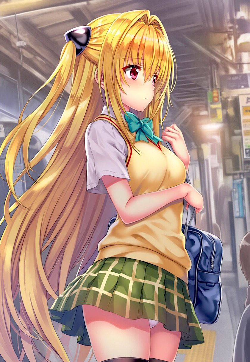 今日のおかず To◯OVEる 金色の闇  ◯ミ（制服）〜電車編＆路地裏編〜 サンプル1ページ目