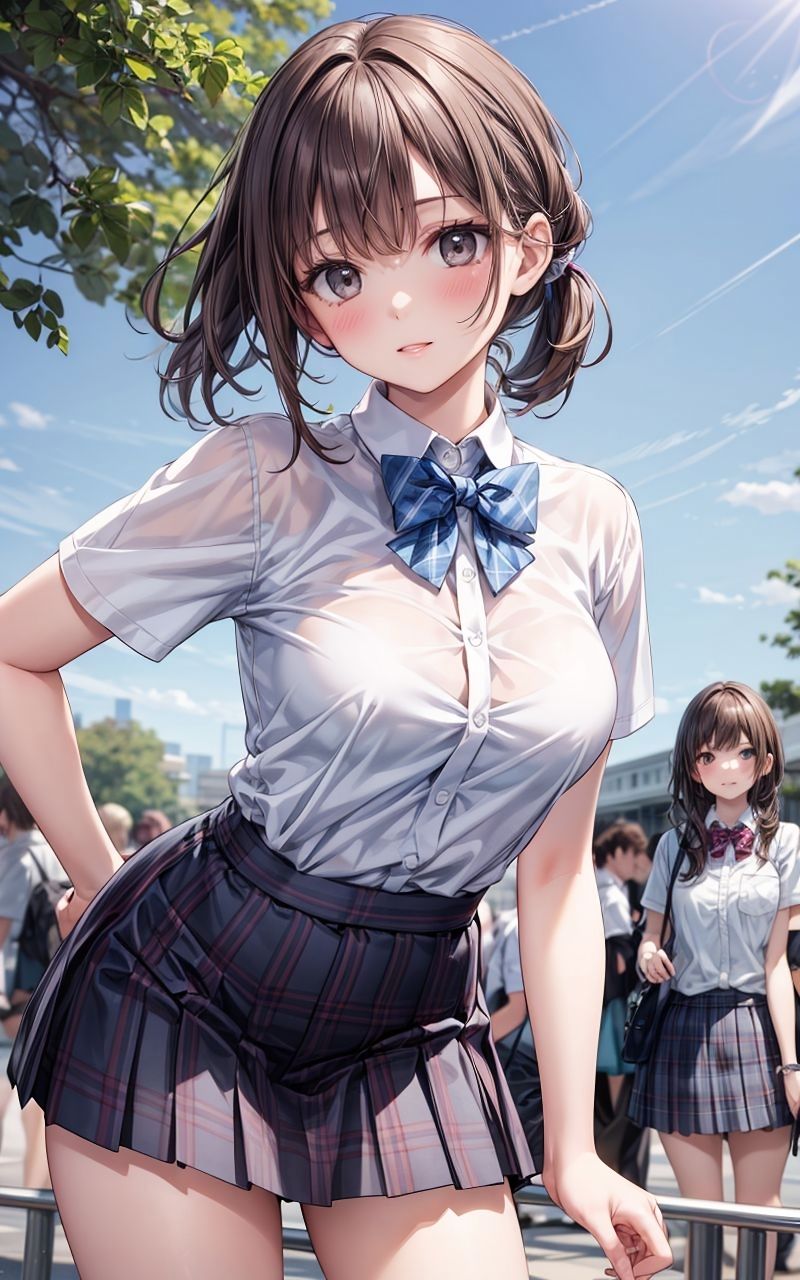 グラビア＆裏画像 JKアイドル 紗喜はるか 青制服バージョン サンプル1ページ目