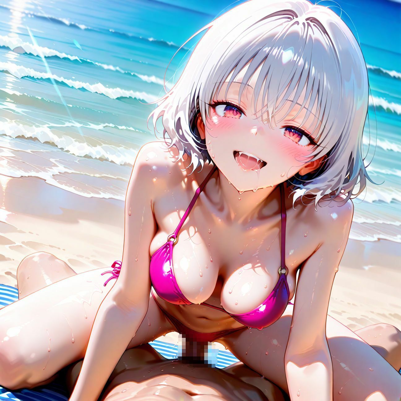 【part5】年下彼女と浜辺で濃厚イチャらぶセックス サンプル7ページ目