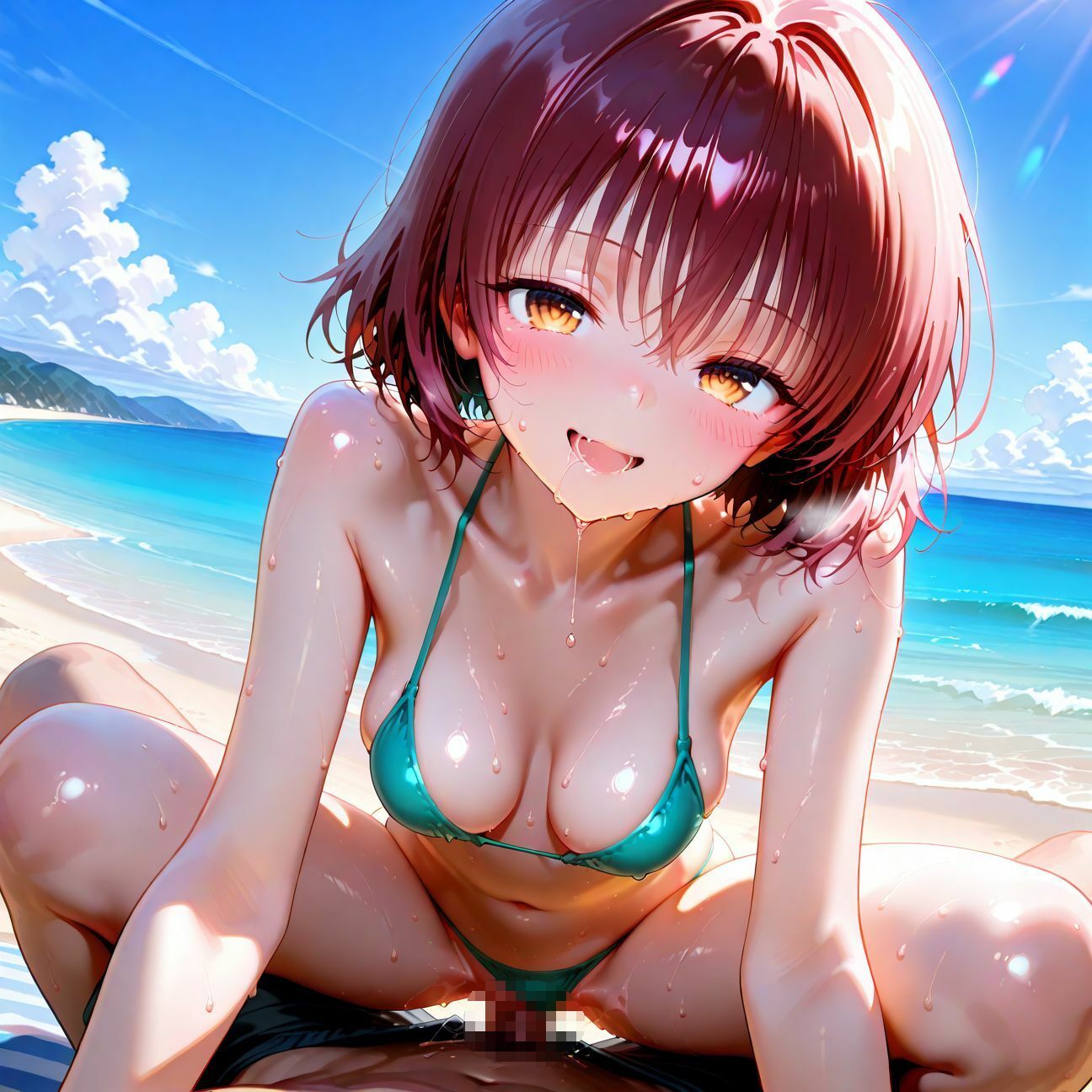 【part6】年下彼女と浜辺で濃厚イチャらぶセックス サンプル2ページ目