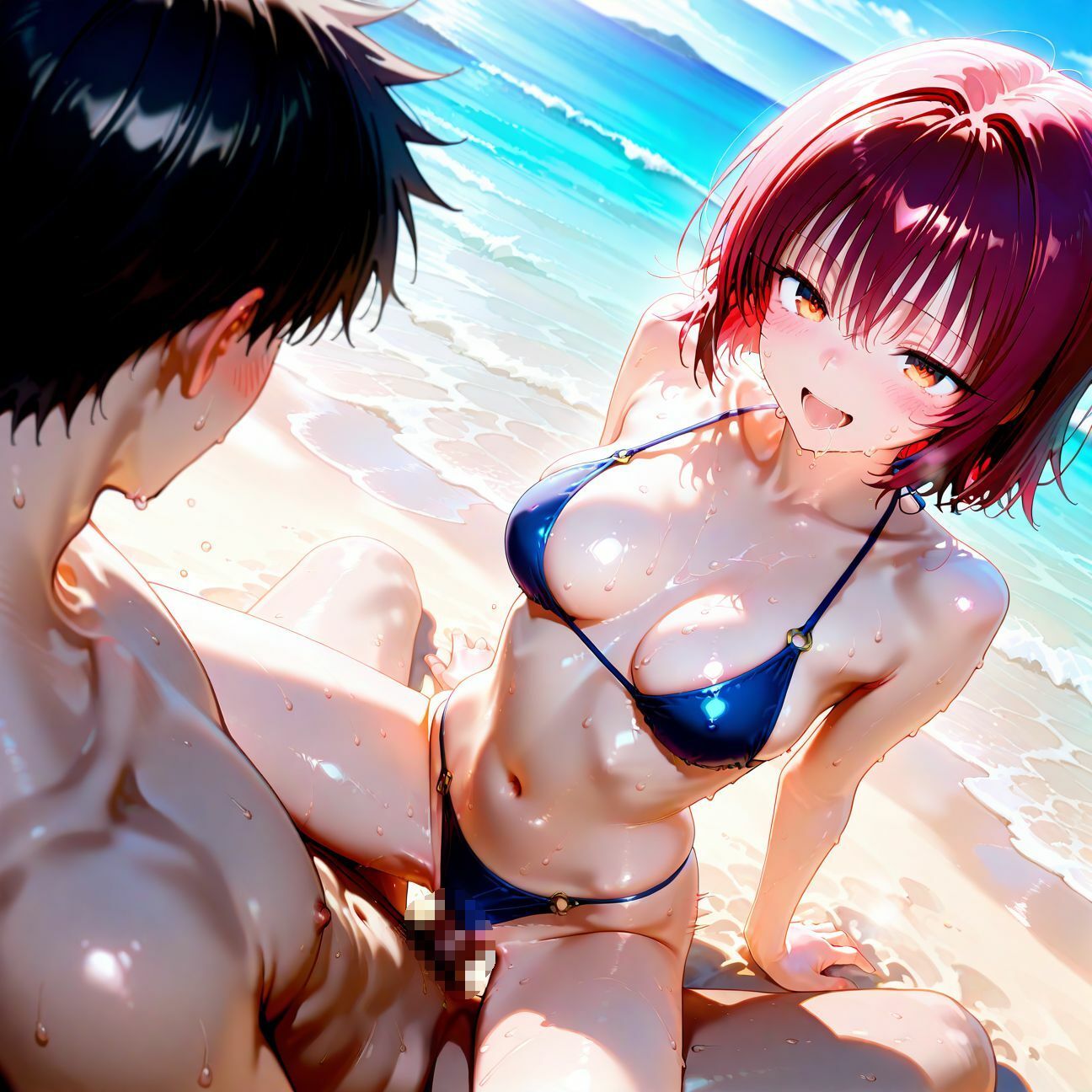【part7】年下彼女と浜辺で濃厚イチャらぶセックス サンプル7ページ目