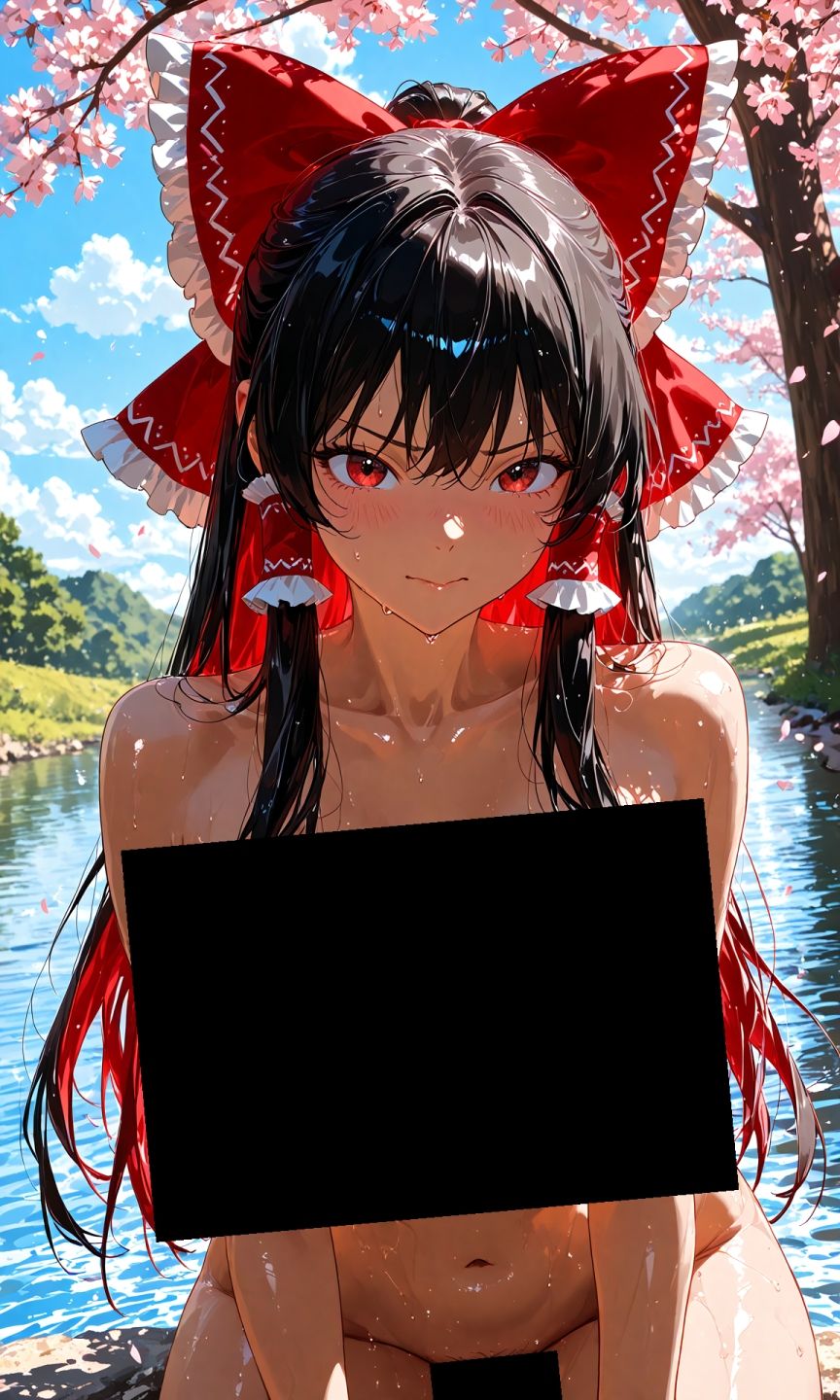 魔理沙は霊夢のえっちな写真を撮りたいようです。vol.37〜春の雲の多い昼の川編〜 サンプル4ページ目