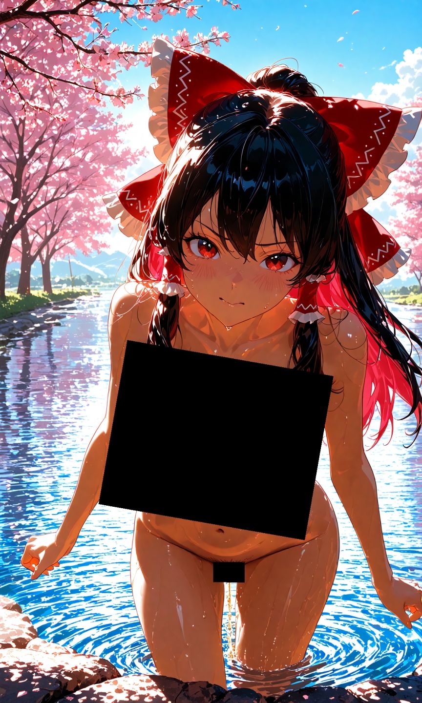 魔理沙は霊夢のえっちな写真を撮りたいようです。vol.37〜春の雲の多い昼の川編〜 サンプル6ページ目