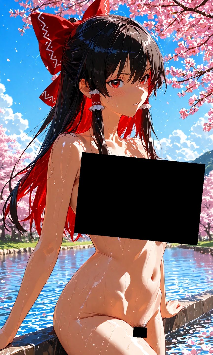 魔理沙は霊夢のえっちな写真を撮りたいようです。vol.37〜春の雲の多い昼の川編〜 サンプル8ページ目