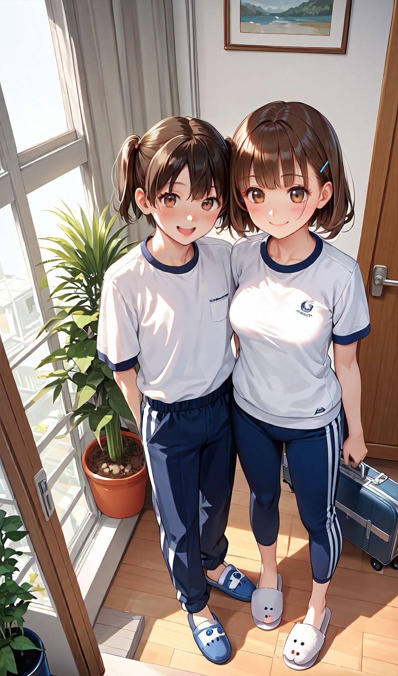 春休み中の娘と姪っ子をW中出し調教 サンプル1ページ目
