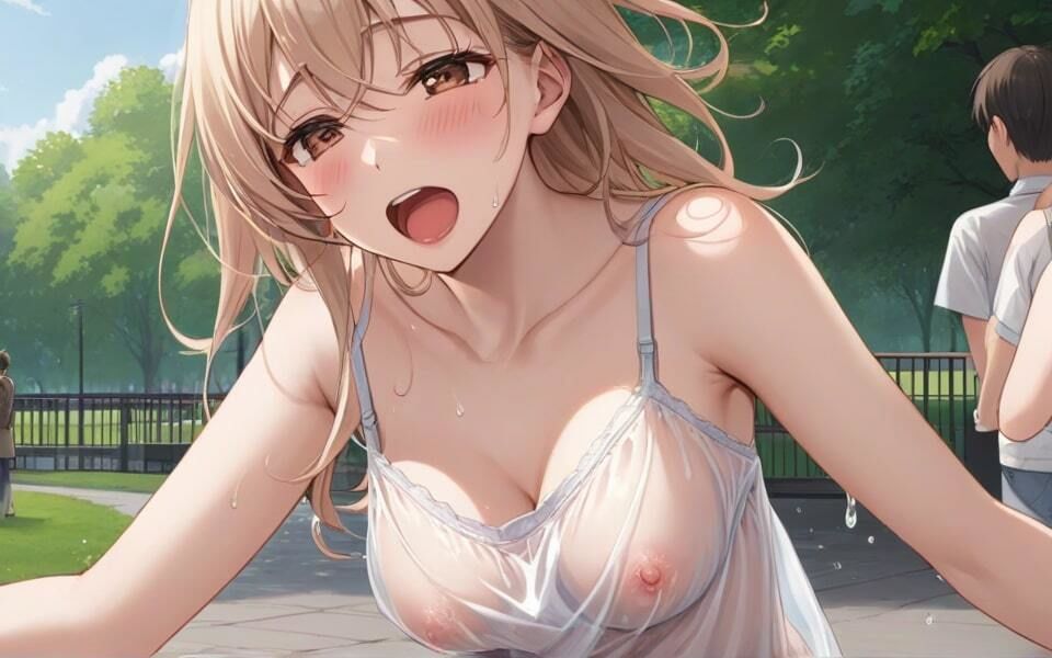 薄着過ぎる美女とデート中「みんな何でみてくるのかな？」 サンプル4ページ目