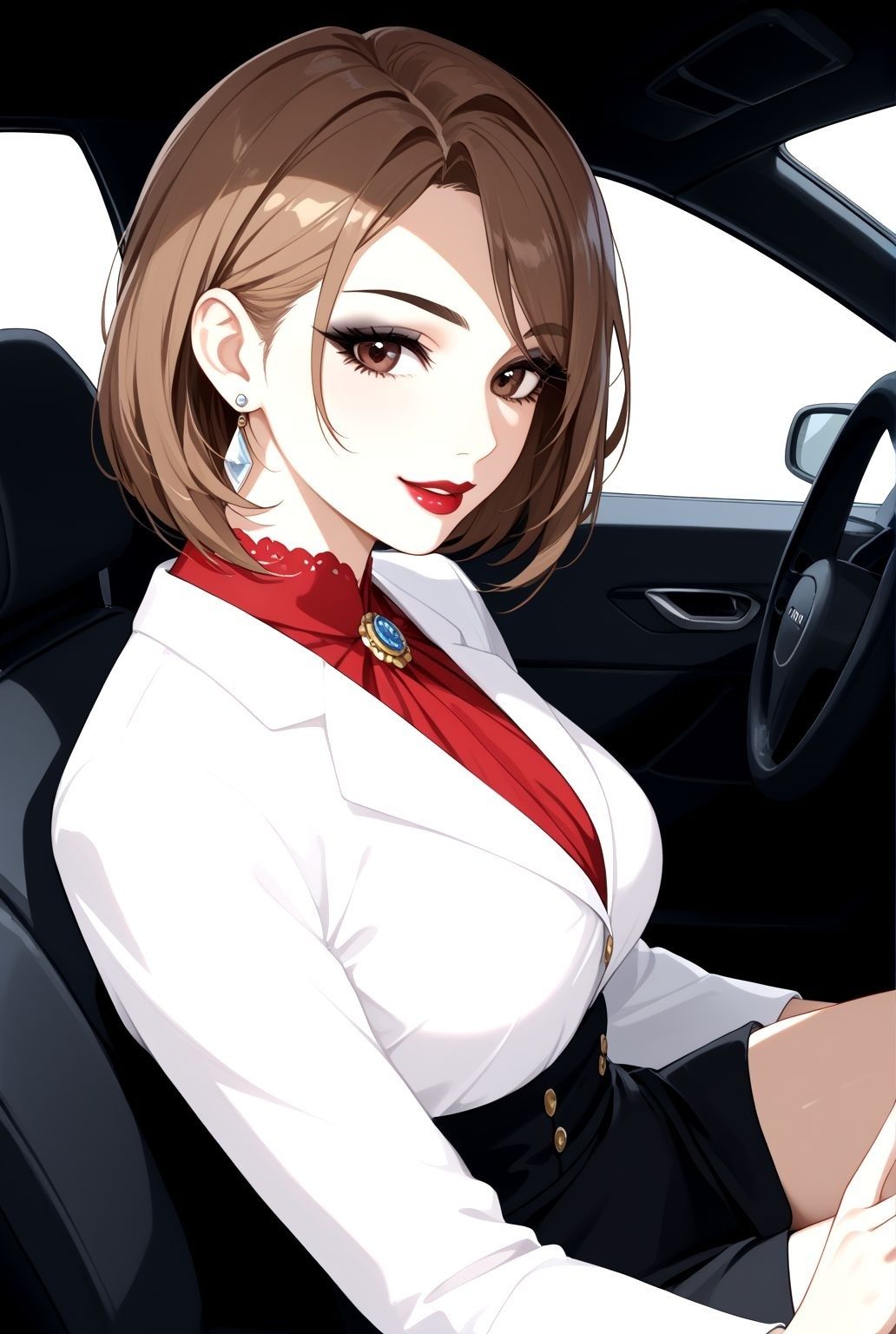 車内で繰り返される快楽、屋外で巨乳熟女の誘惑 サンプル2ページ目