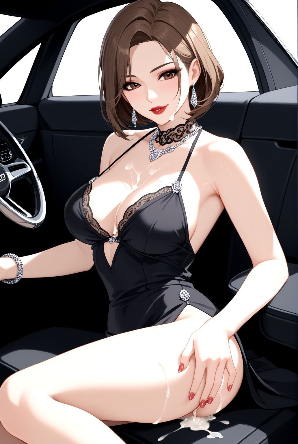 車内で繰り返される快楽、屋外で巨乳熟女の誘惑 サンプル10ページ目