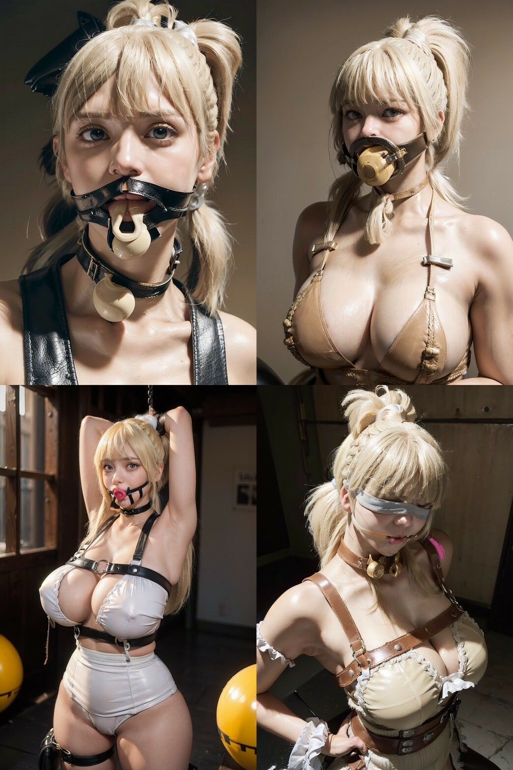 ボンデージ写真館 金髪ポニテ編 サンプル3ページ目