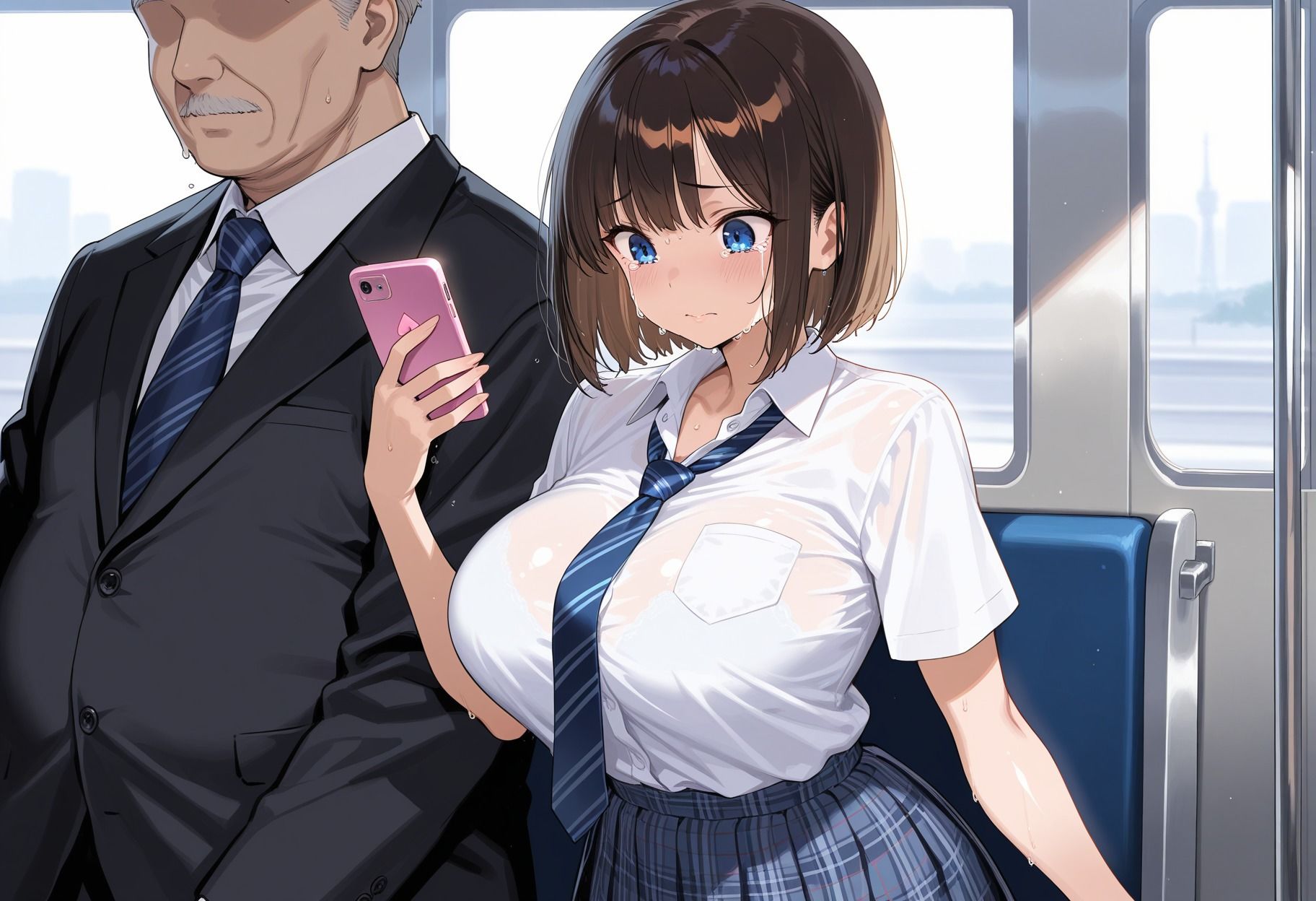 SNSで見つけたJK巨乳娘ちゃんの性支配 サンプル2ページ目