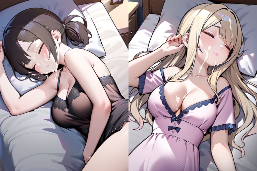 寝ている彼女が可愛いからぶっかけちゃった サンプル3ページ目