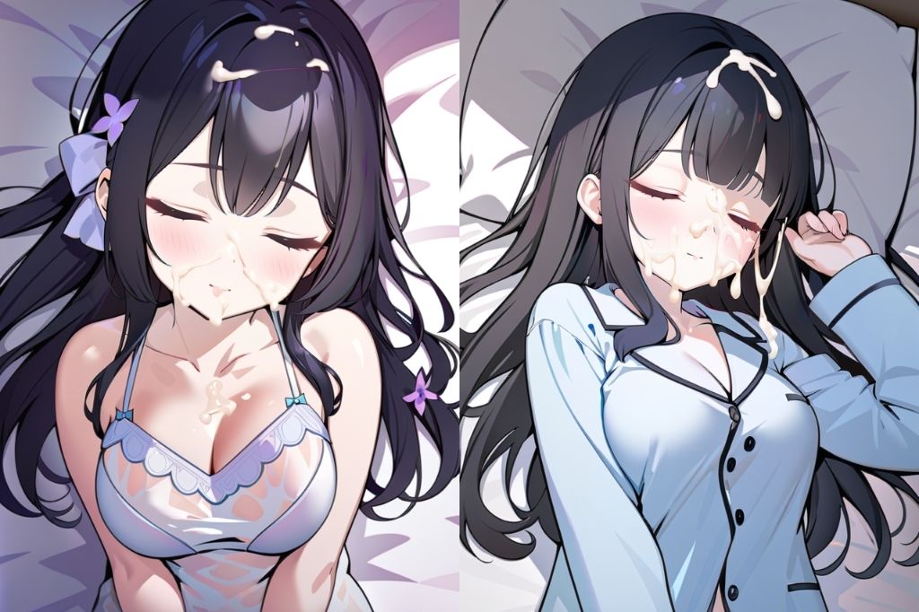 寝ている彼女が可愛いからぶっかけちゃった サンプル4ページ目