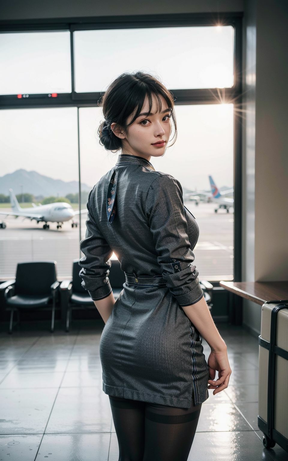働く女子  CAさん（3） 外資系キャビンアテンダントの制服図録 サンプル10ページ目