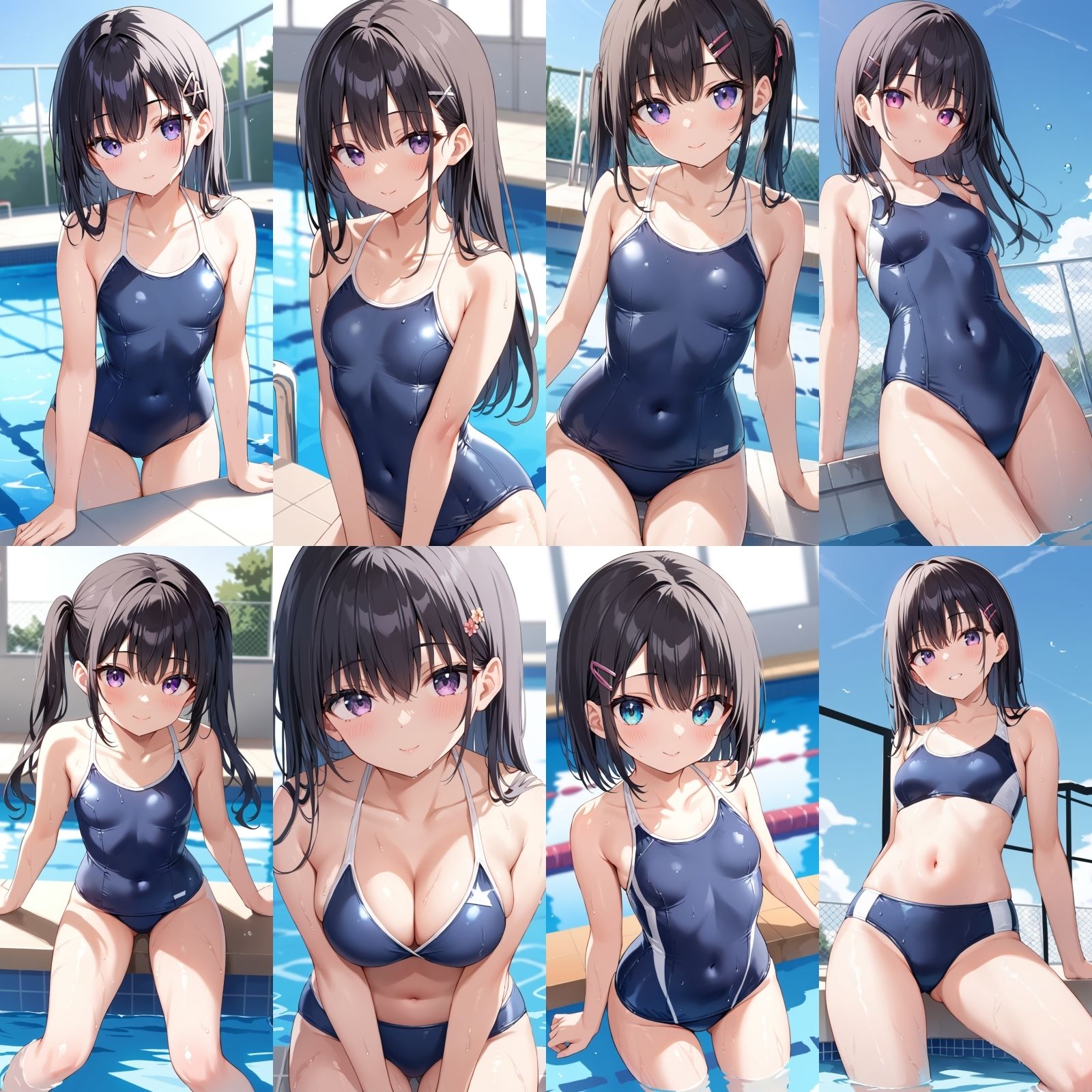 スク水女子とプールでエッチ【500枚】 サンプル1ページ目